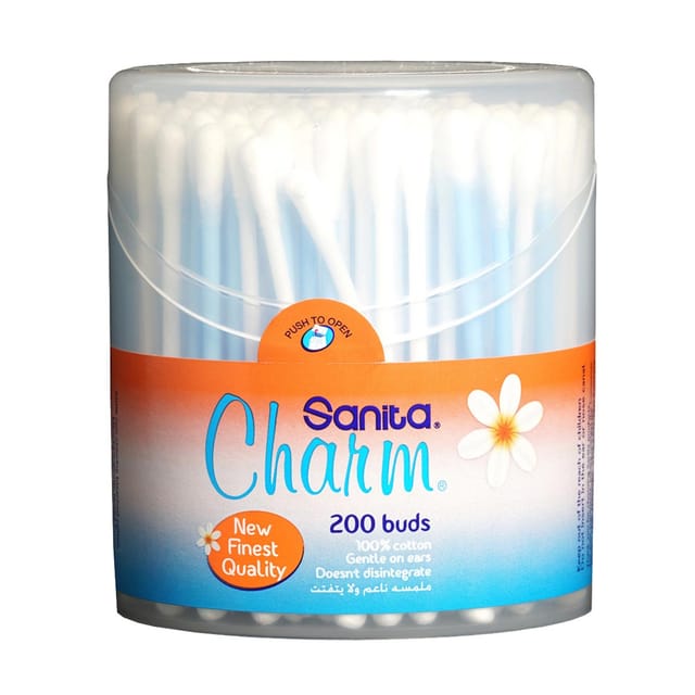 أعواد قطنية للأذن مربعة - 200 عود